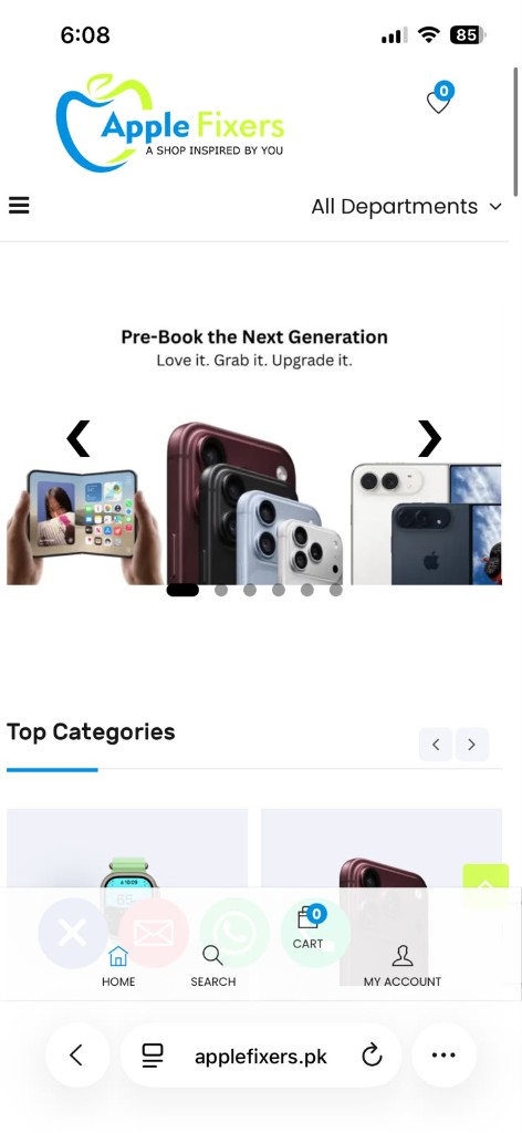 Apple Fixers e-commerce store